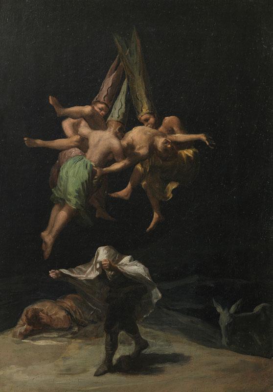 Goya y Lucientes, Francisco de-Vuelo de brujas-43,5 cm x 30,5 cm