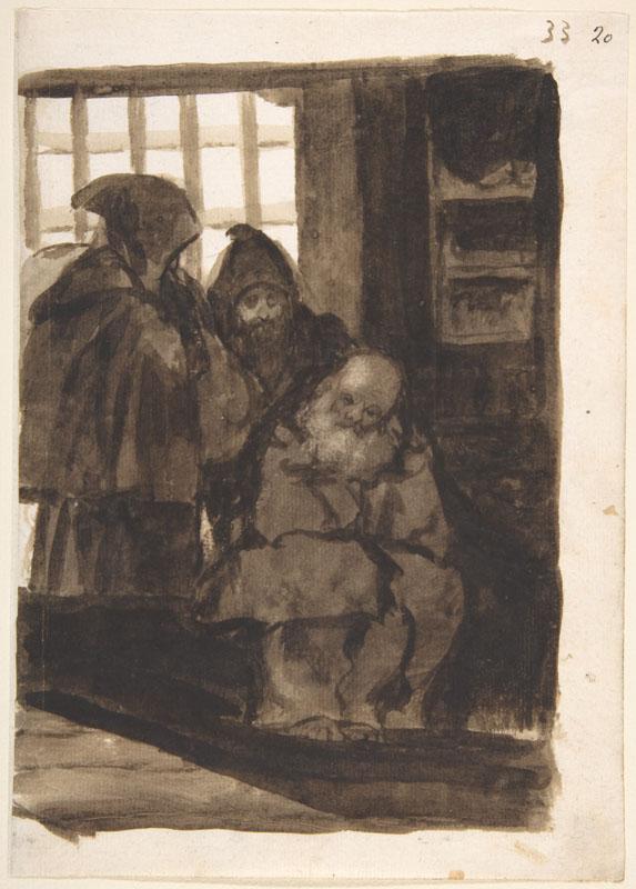 Goya--Monks in an Interior Images of Spain