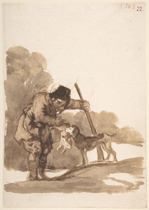 Goya--Rabbit Hunter with a Retriever, from Images