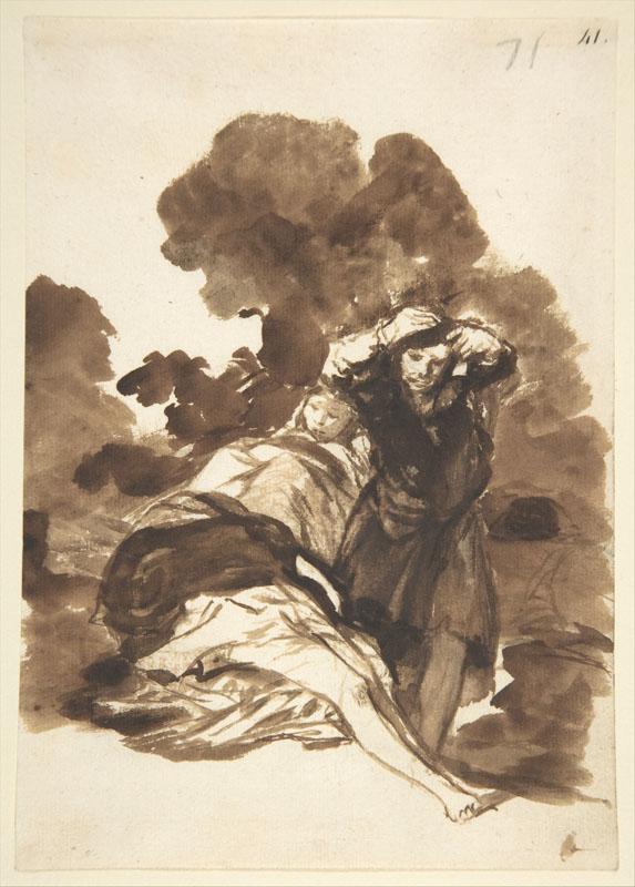 Goya--Waking from Sleep in the Open Air, from Images