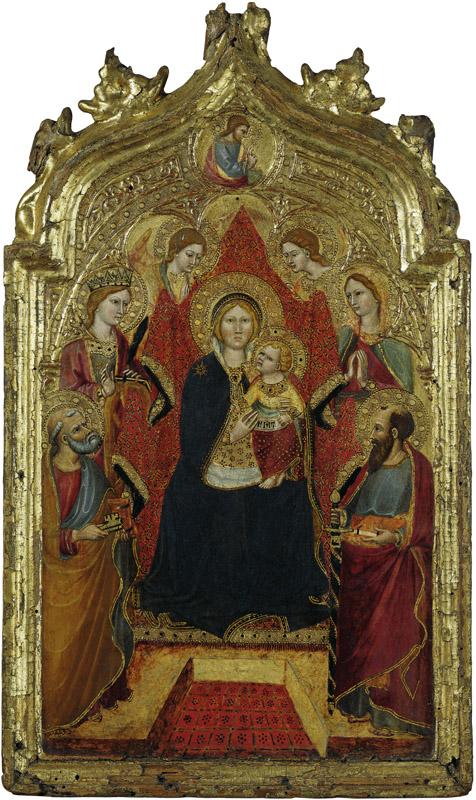 Gregorio di Cecco - Madonna Enthroned with Angels and Saints, 1st quarter of 15th century