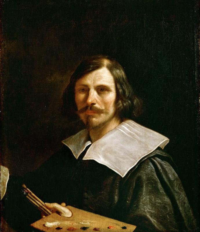 Guercino (1591-1666) -- Self-Portrait with Palette