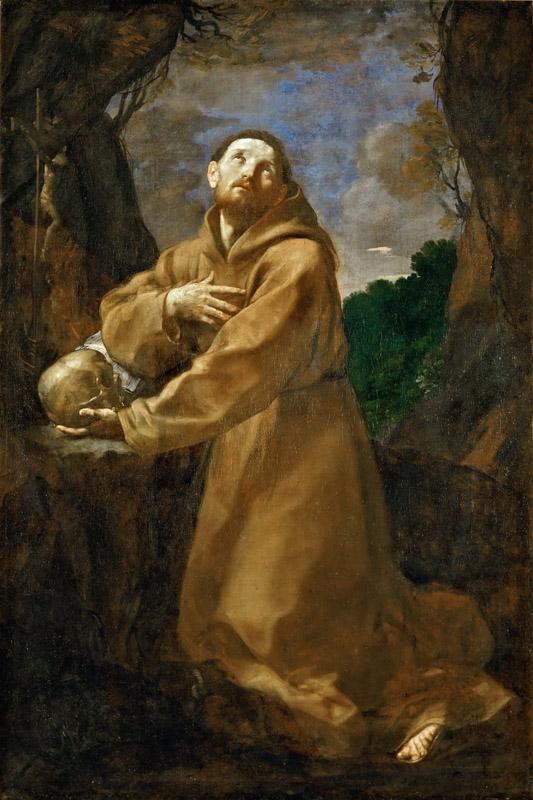 Guido Reni (1575-1642)-Saint Francis in Meditation