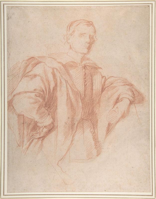 Guillaume Courtois--Study for a Portrait of a Man