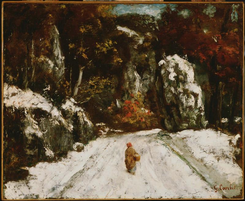 Gustave Courbet (1819-1877)-Winter in the Jura