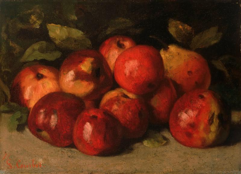 Gustave Courbet, French, 1819-1877 -- Still Life with Apples and a Pear