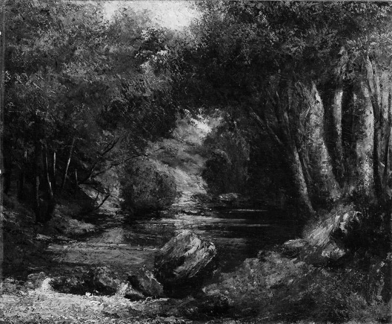 Gustave Courbet--A Brook in the Forest