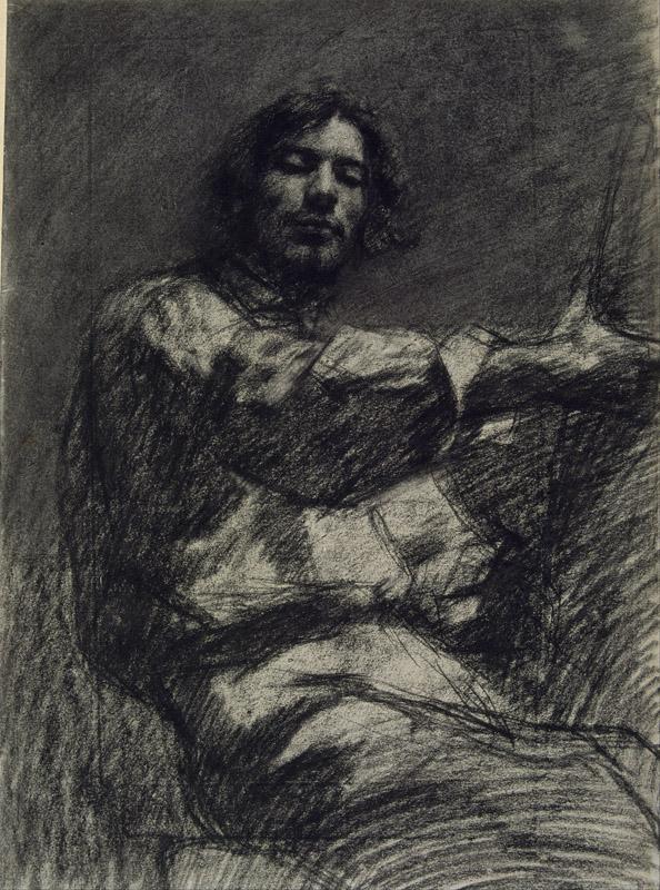 Gustave Courbet - Young Man Sitting, Study