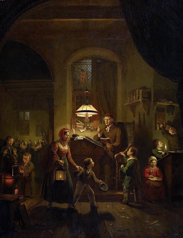 Haanen, George Gillis -- De avondschool, 1835