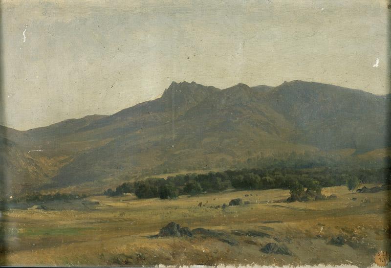 Haes, Carlos de-Valle en la sierra del Guadarrama-29 cm x 40 cm