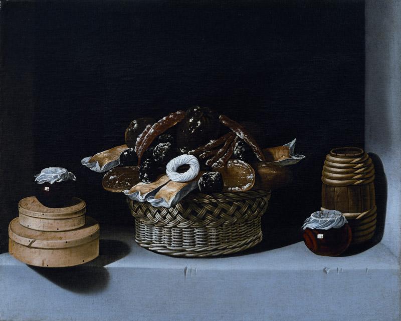 Hamen y Leon, Juan van der-Cesta y caja con dulces-84 cm x 105 cm