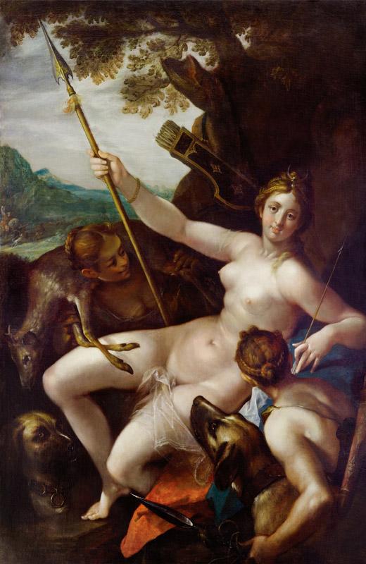 Hans von Aachen - Diana and her Nymphs Resting after the Chase, c. 1602