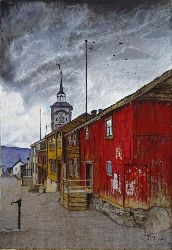Harald Sohlberg - Street in Roros