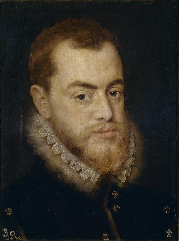 Heere, Lucas de (Atribuido a)-Felipe II-41 cm x 32 cm