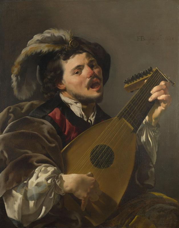Hendrick ter Brugghen - A Man playing a Lute