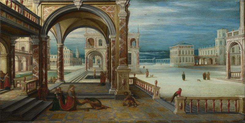 Hendrick van Steenwyck the Younger - The Courtyard of a Renaissance Palace