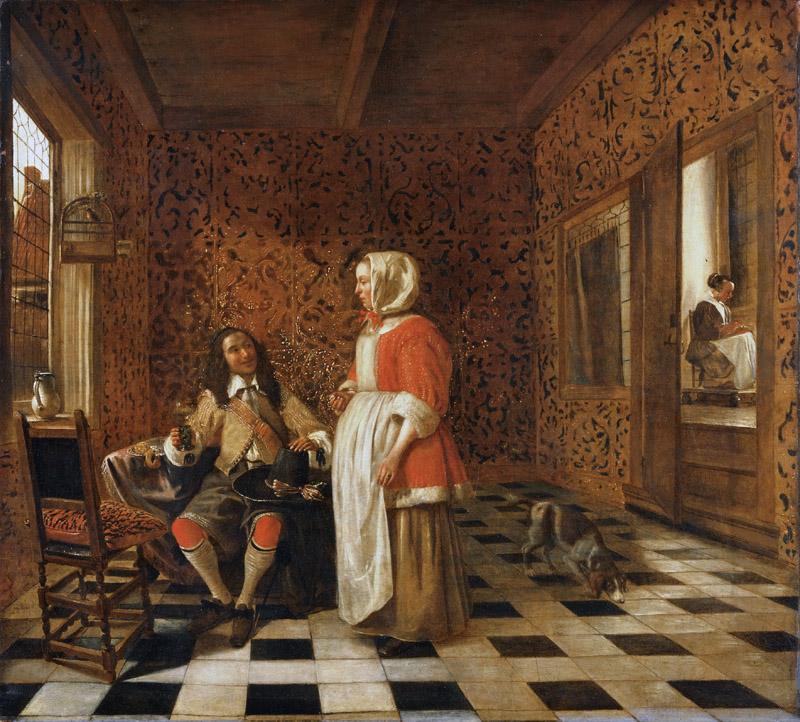 Hendrick van der Burch, Dutch (active Delft and Leiden), born 1627, still active 1666 -- An Officer and a Standing Woman