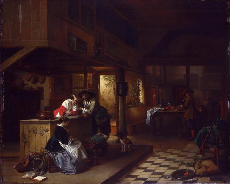Hendrik Jan August Leys, Belgian, 1815-1869 -- Interior of an Inn