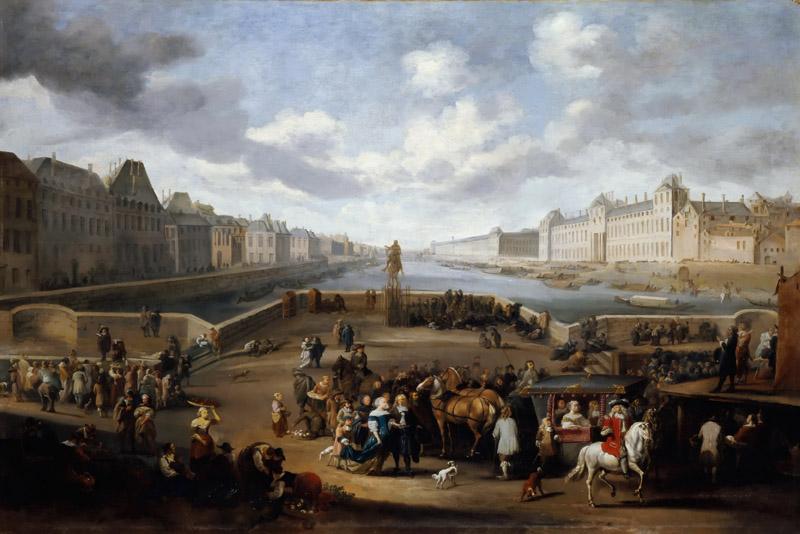Hendrik Mommers -- The Louvre viewed from the Pont-Neuf