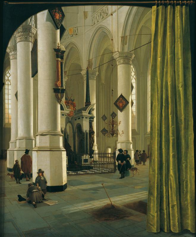 Hendrik van Vliet - Interior of the Nieuwe Kerke, Delft, with the tomb of William the Silent, Pri
