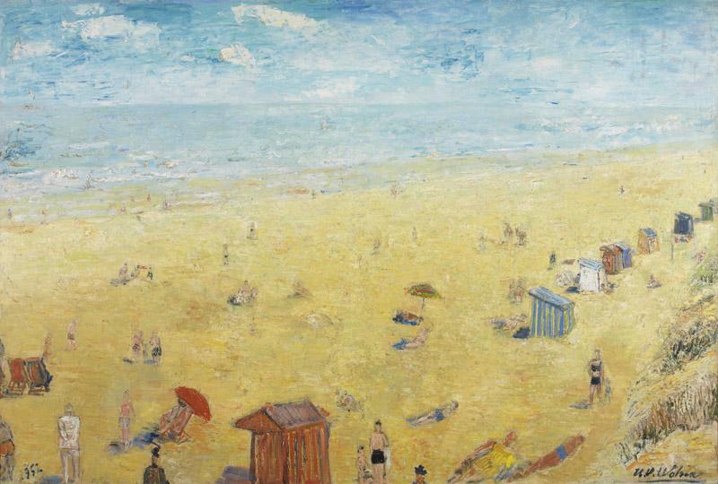 Henri Victor Wolvens - The beach at Koksijde