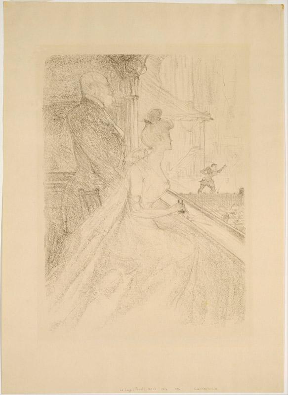 Henri de Toulouse-Lautrec (1864-1901)-La Loge A Performance of Faust