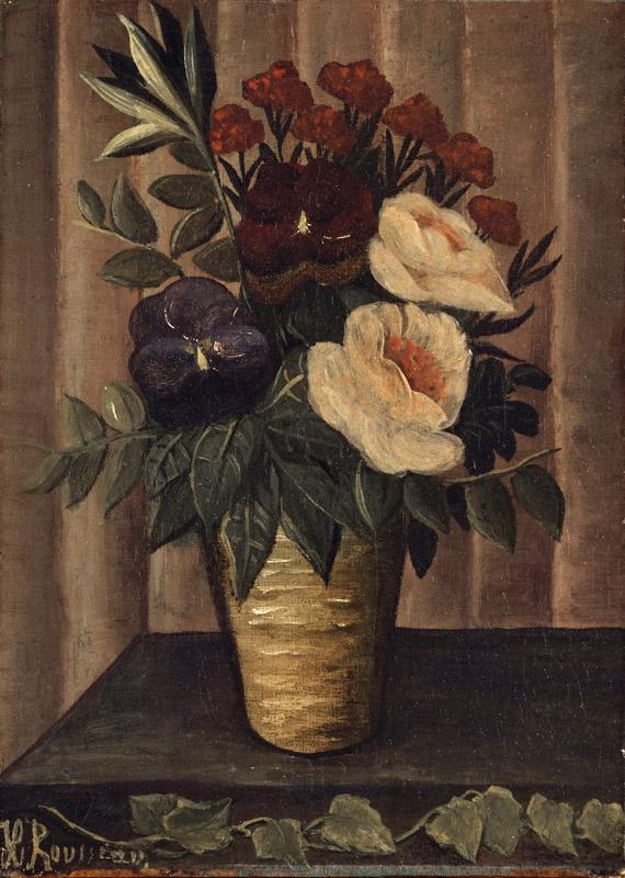 Henri-Julien-Felix Rousseau, French, 1844-1910 -- Still Life with Flowers