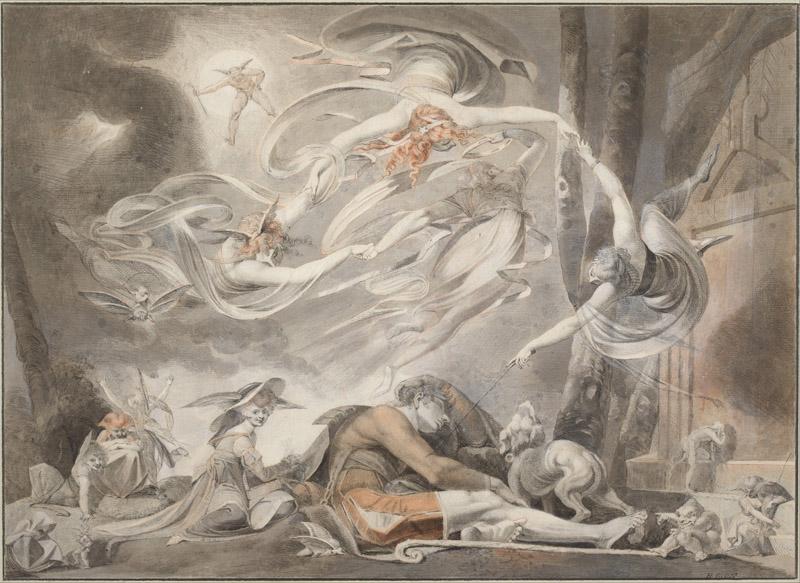 Henry Fuseli (1741-1825)-The Shepherd Dream, 1786