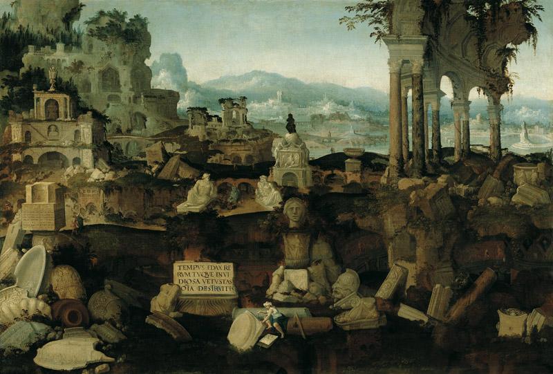 Herman Posthumus - Landscape with Roman Ruins, 1536