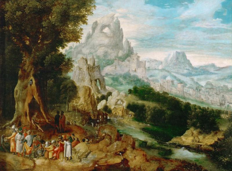 Herri met de Bles (c. 1510-after 1550) -- Landscape with John