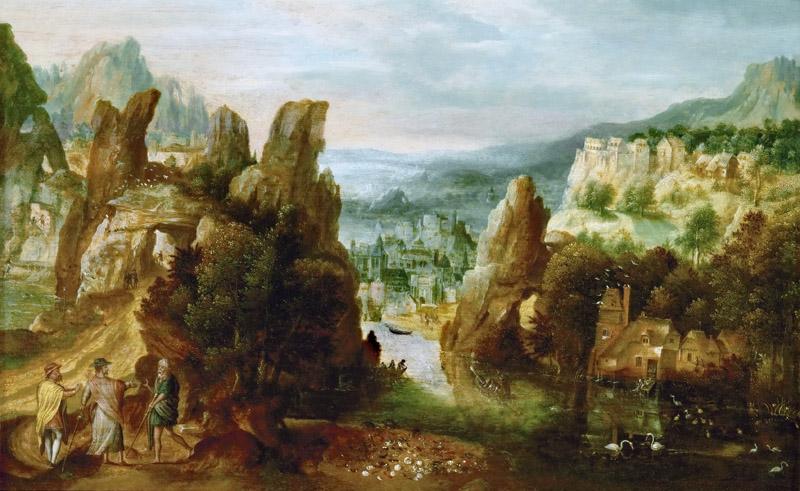 Herri met de Bles (c. 1510-after 1550) -- Landscape with the Apostles