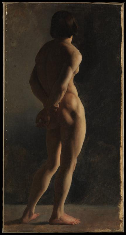 Hippolyte Flandrin--Male Nude, Seen from Behind