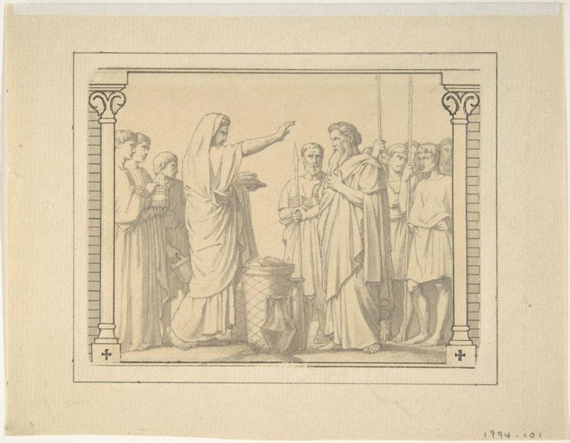 Hippolyte Flandrin--Melchizedek Presenting Abraham