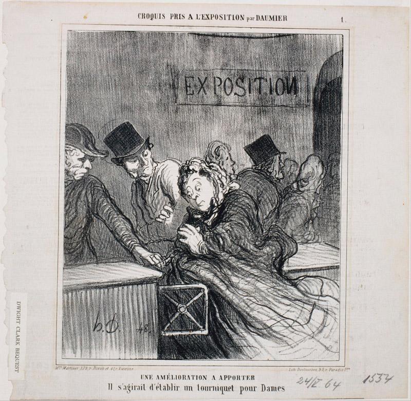 Honore Daumier (1808-1879)-Croquis pris a l Exposition Une amelioration a apporter
