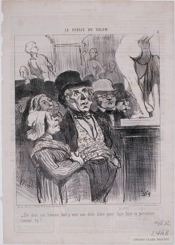 Honore Daumier (1808-1879)-Le Public du Salon Dis donc, not homme, faut-y