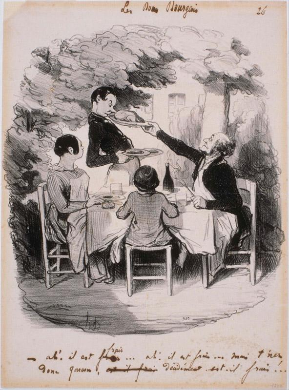 Honore Daumier (1808-1879)-Les Bons Bourgeois Ah Il est frais
