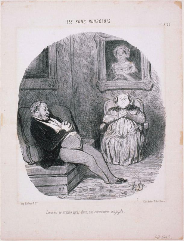 Honore Daumier (1808-1879)-Les Bons Bourgeois Comment se termine