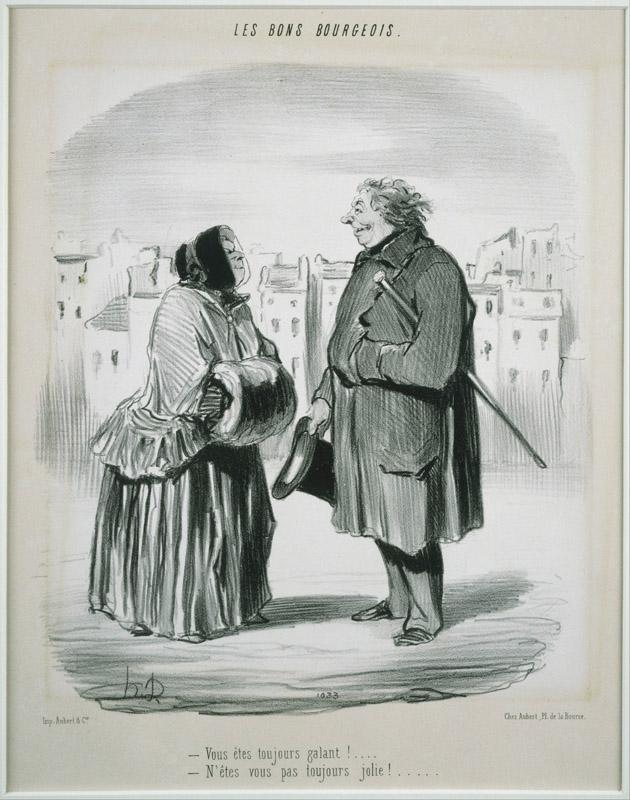 Honore Daumier (1808-1879)-Les Bons Bourgeois Vous etes toujours galant