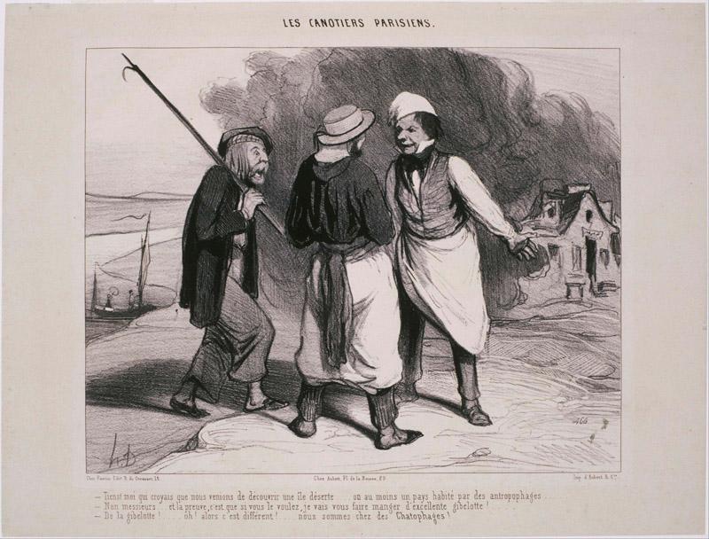 Honore Daumier (1808-1879)-Les Canotiers Parisiens Tiens! Moi qui croyais que nous venions de decouvrir