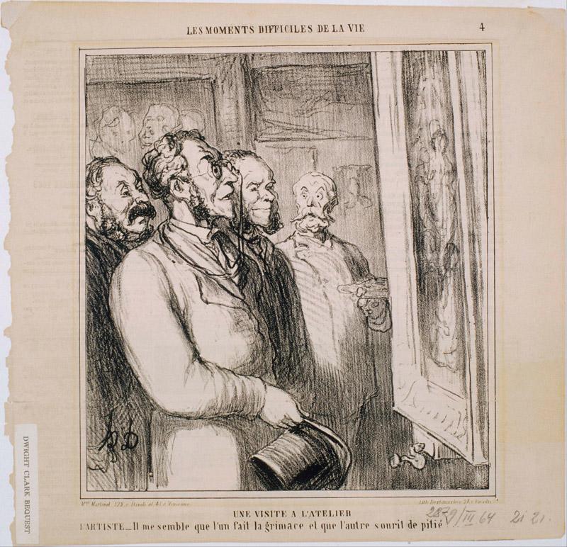 Honore Daumier (1808-1879)-Les Moments Difficiles de la Vie Une visite a l atelier
