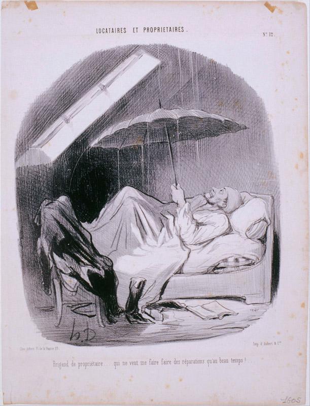 Honore Daumier (1808-1879)-Locataires et Proprietaires Brigand de Proprietaire