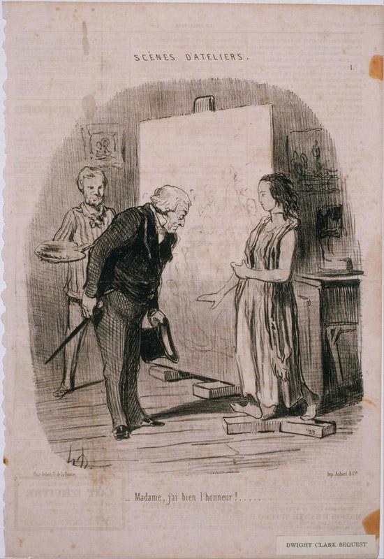 Honore Daumier (1808-1879)-Scenes d Atelier Madame, j ai bien l honneur