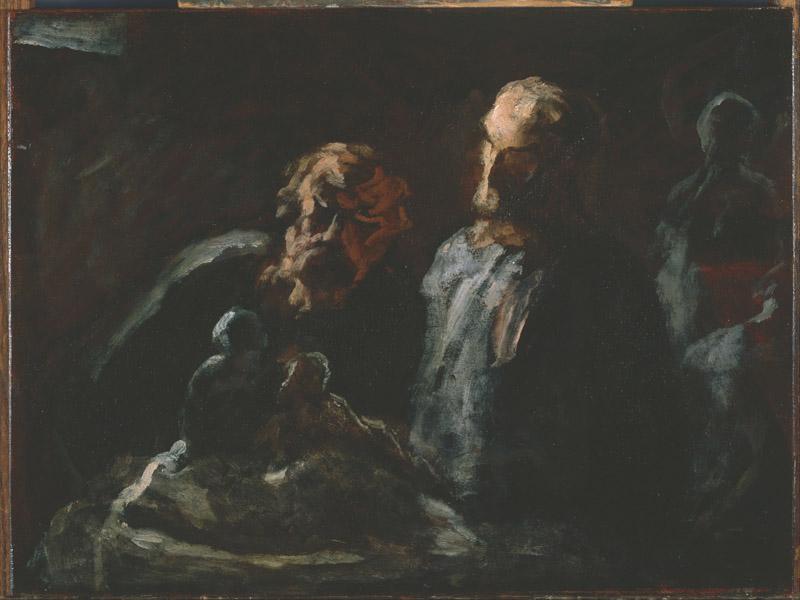 Honore Daumier (1808-1879)-Two Sculptors