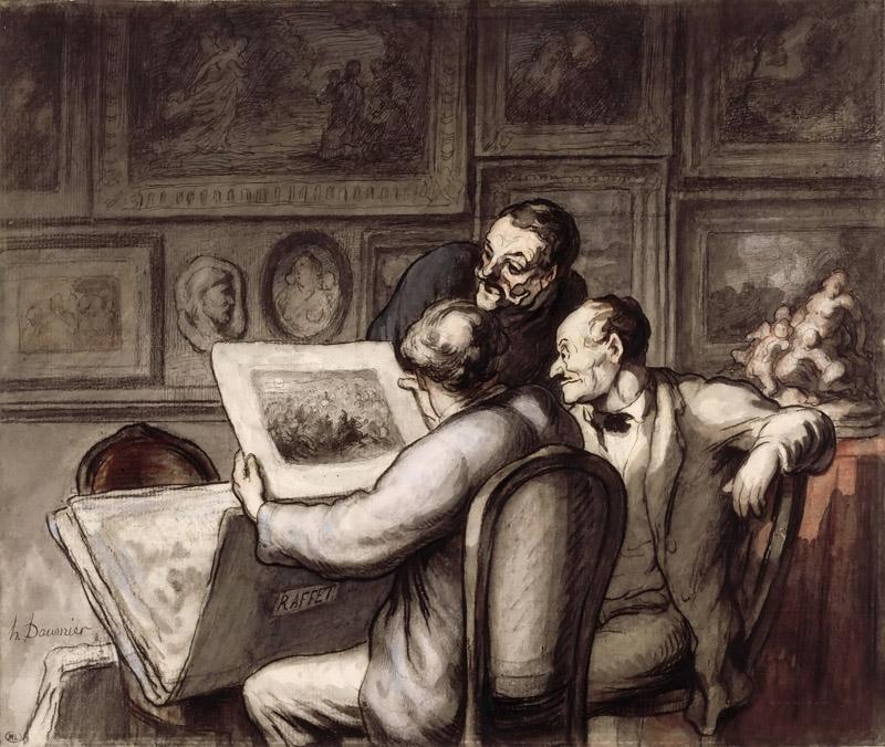 Honore Daumier -- The Print Lovers