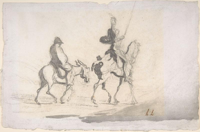 Honore Daumier--Don Quixote and Sancho Panza