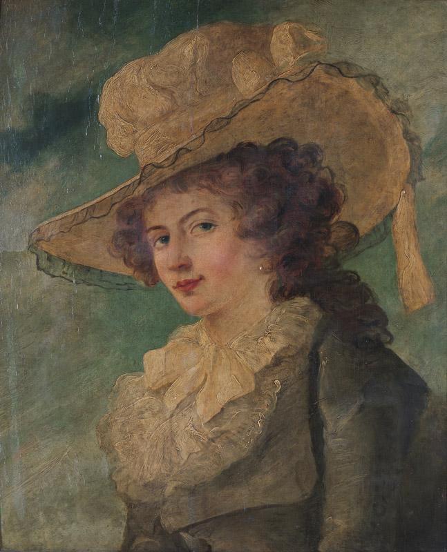 Hoppner, John-Retrato de dama desconocida-69 cm x 55 cm