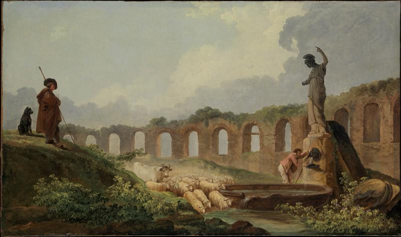 Hubert Robert--Aqueduct in Ruins