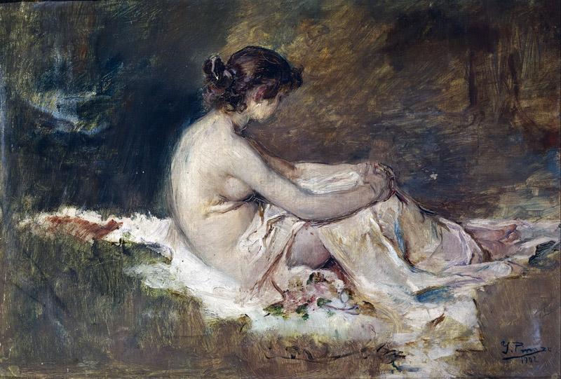 Ignacio Pinazo Camerlench - Female Nude