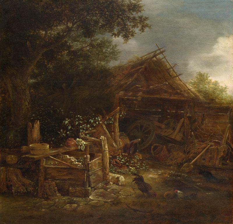 Isack van Ostade - A Farmyard