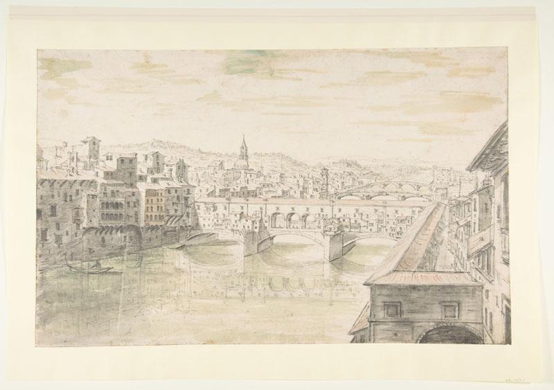 Israel Silvestre--View of the Ponte Vecchio, Florence